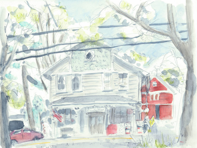 Sketch of General Store Jericho VT
