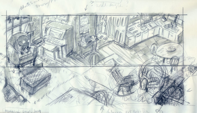morning pages rough sketch